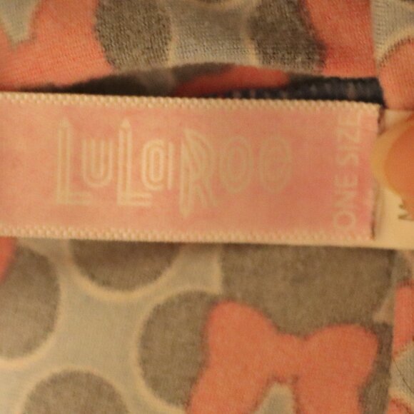 LuLa Roe Minnie Mouse Blue white red leggings casual lounge one size Disney - Picture 9 of 11